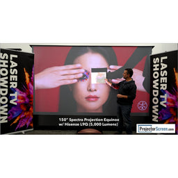 Spectra Projection Equinox 150" Motorized Floor Rising ALR screen for Ultra Short Throw Projectors UST Ambient Light Rejecting