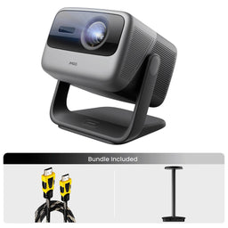 JMGO N1S Ultimate Triple-Laser 4K Lifestyle Projector with 3300 ISO Lumens & Google TV Includes Ceiling Mount and 4K HDMI 2.1 Cable Bundle