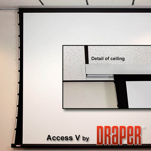 Draper 140020CD-Black Access/Series V 180 diag. (108x144) - Video [4:3] - CineFlex White XT700V 0.7 Gain - Draper-140020CD-Black