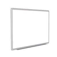 Ghent 144" x 48" DecoAurora Aluminum Frame Porcelain Magnetic Whiteboard - Gray Trim