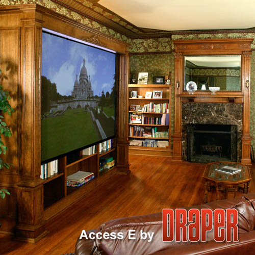 Draper 139034U-Black Access/Series E 183 diag. (90x160) - HDTV [16:9] - Matt White XT1000E 1.0 Gain - Draper-139034U-Black