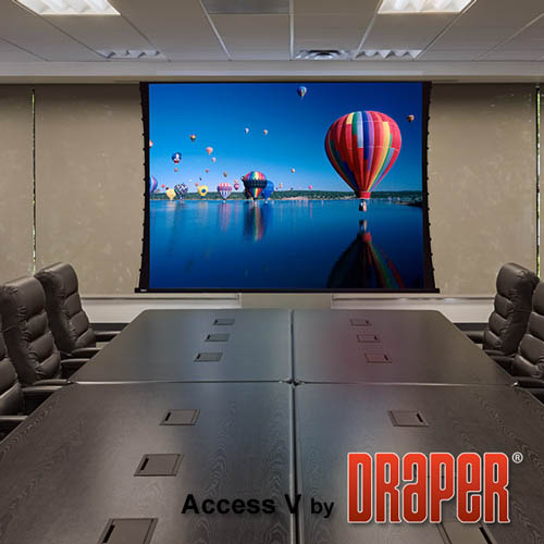 Draper 140030CD-Black Access/Series V 133 diag. (65x116) - HDTV [16:9] - CineFlex White XT700V 0.7 Gain - Draper-140030CD-Black