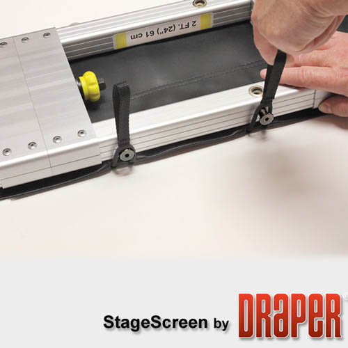 Draper 383550 StageScreen (Black) 120 diag. (72x96) - Video [4:3] - CineFlex CH1200V 1.2 Gain - Draper-383550
