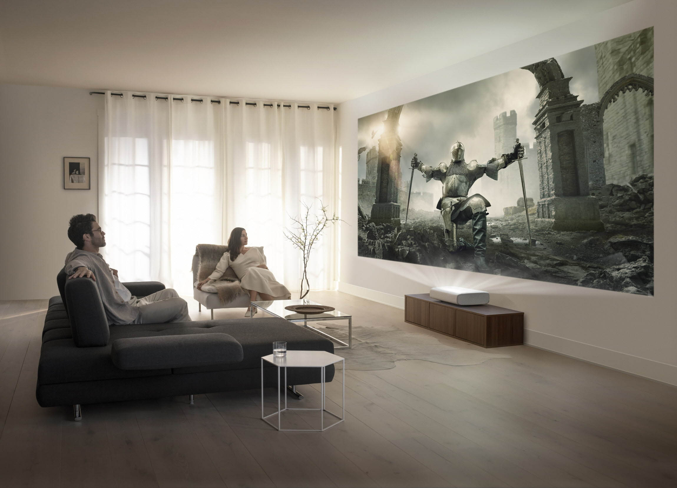 プロジェクター5G12000lmBluetooth5.11920*1080解像度 Samsung Premiere LSP7T / LSP9T UST Laser 4K Projectors Now