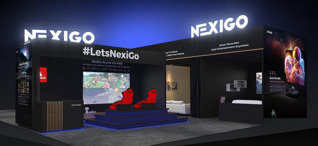 NexiGo at CES 2026: Aurora Pro MKIII 4K UST, Nova Mini Portable Projector & Eclipse Laser TV Cabinet