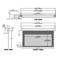 Stewart Cascade G2 CASG2100CST13G4CLW-12-2-5 Electric - 100" (39.5x91.875) - Ultrawide [21:9] - 1.3 Gain - Dimension Drawing