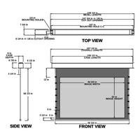 Stewart Cascade G2 CASG2100DST13G4CLW-12-2-5 Electric - 100" (53x84.75) - Widescreen [16:10] - 1.3 Gain - Dimension Drawing