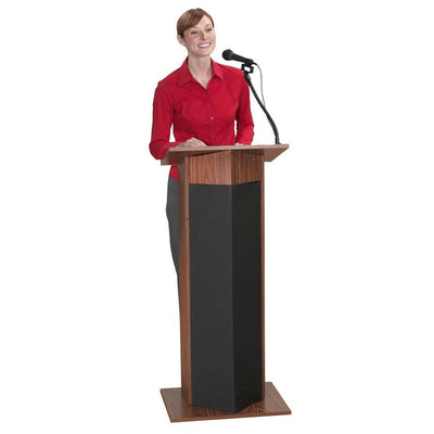 Power Plus Electronic Sound Full Floor Lectern/Podium in Mahogany - 111PLS