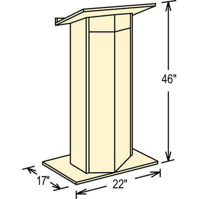 The Power Plus Lectern with Wireless  Headset mic (Mahogany)