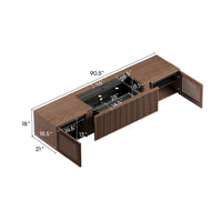 Cinest Core A1 Motorized UST Projector Media Console 90.5" - Brown - image 2