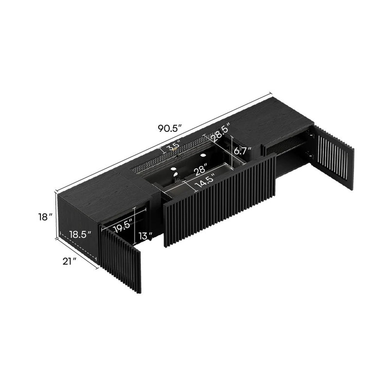 Cinest Core A1 Motorized UST Projector Media Console 90.5" - Black - image 2