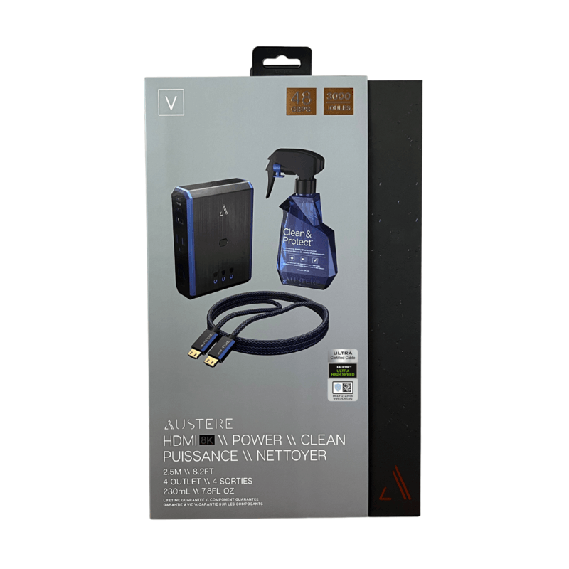 Austere Collections V Series 8K HDMI 2.5m + Power 4-Outlet Omniport USB + PD20 + Clean & Protect | 5S-COL2-2.5M