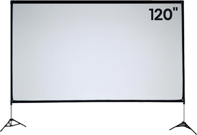 Hisense C1 4K Triple Laser Projector Bundle with 120" Outdoor Screen (Renewed)