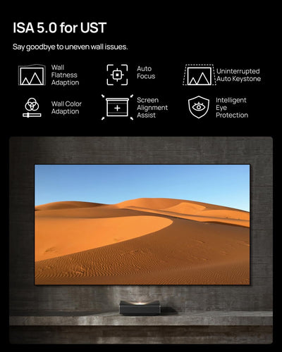 XGIMI Aura 2 Ultra Short Throw 4K Laser Projector - 2300 Lumens, IMAX Enhanced, Google TV - Black