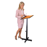 Portable Speakers' Stand with Adjustable Height in Mahogany - 70MY
