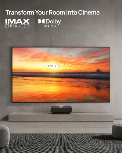 XGIMI Aura 2 Ultra Short Throw 4K Laser Projector - 2300 Lumens, IMAX Enhanced, Google TV - Black