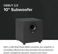 ELAC Debut 2.0 S10.2 10" 200W Subwoofer - Matte Black