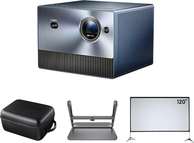 Hisense C1 4K Triple Laser Projector Bundle with 120" Outdoor Screen (Renewed)