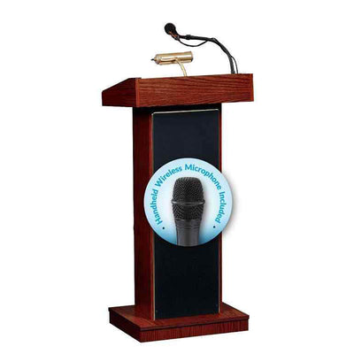 The Orator (Fixed-height, Mahogany) & Wireless Handheld Mic
