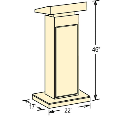 The Orator Lectern (Fixed-height, Mahogany) & Wireless Headset Mic
