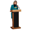 The Orator Lectern (Fixed-height, Mahogany) & Wireless Tie clip/ lavalier  Mic