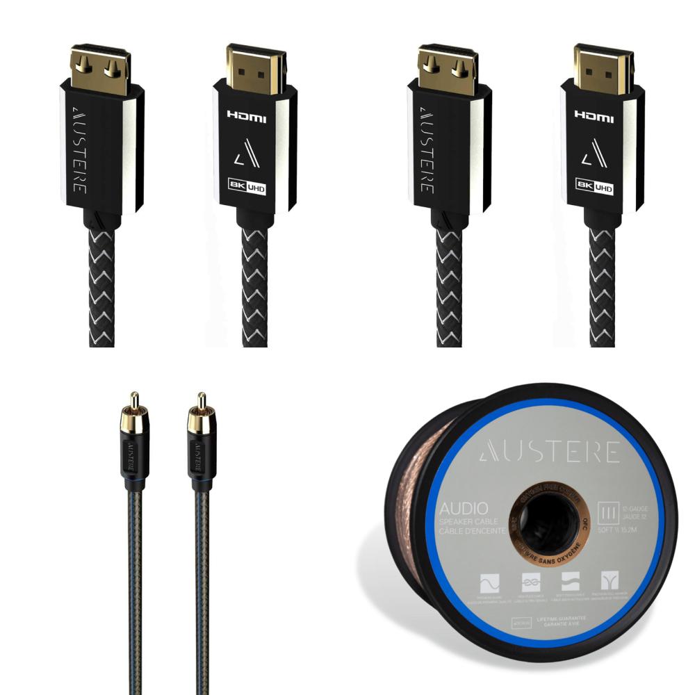 Austere AV Cable Short Throw Bundle – ProjectorScreen.com