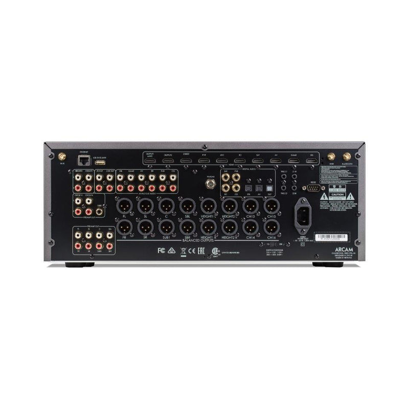 Arcam AV41 Home theater preamp/processor with 16-channel processing, Chromecast built-in, Apple AirPlay&reg; 2, Dolby Atmos&reg;, and Dirac Live&reg; room correction