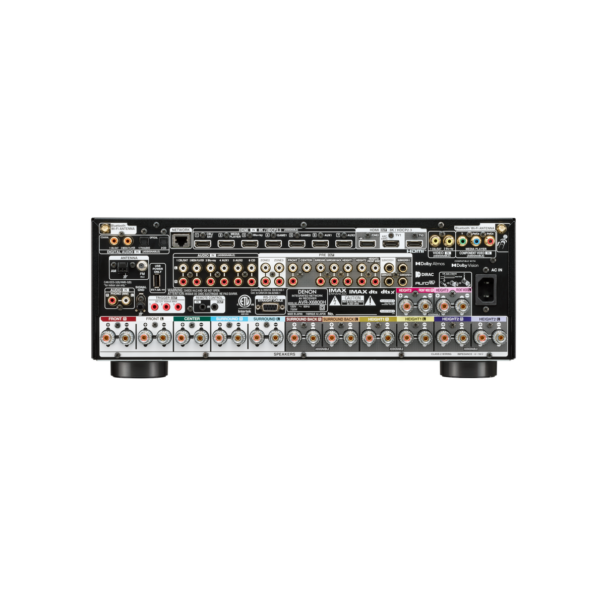 Denon AVR-X6800H 11.4 Channel Network 8K and 3D Audio A/V Receiver