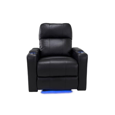 RowOne Prestige Black Leather 2-Arm Chair Motorized