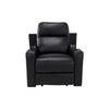 RowOne Prestige Black Leather 2-Arm Chair Motorized