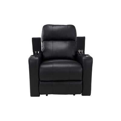 RowOne Prestige Black Leather 2-Arm Chair Motorized