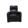RowOne Prestige Black Leather 2-Arm Chair Motorized