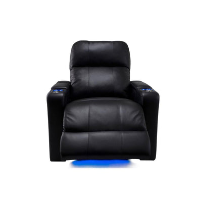 RowOne Prestige Black Leather 2-Arm Chair Motorized