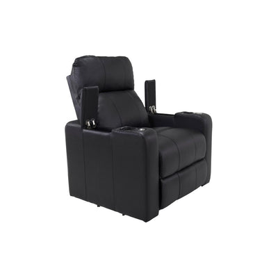 RowOne Prestige Black Leather 2-Arm Chair Motorized