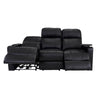 RowOne Prestige Black Leather 3 Seat Sofa Motorized