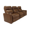 RowOne Prestige Brown Leather 3 Seat Sofa Motorized