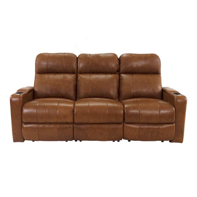RowOne Prestige Brown Leather 3 Seat Sofa Motorized