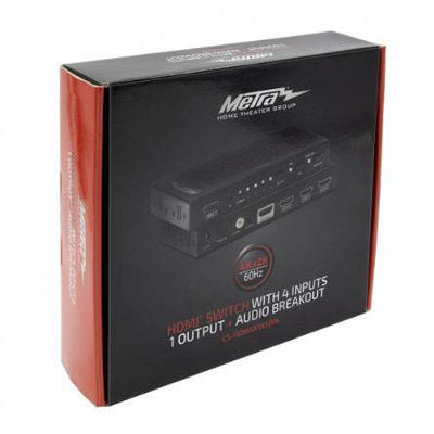 Metra AV CS-HDM4X1ASW4 HDMI Switch With 4 Inputs and 1 Output & Audio Breakout