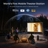 Anker Soundcore Nebula X1 Pro 4K Triple Laser Projector with Dolby Vision & 7.1.4 Dolby Atmos Audio Mobile Theater Station + 200" Inflatable Projector Screen