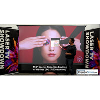 Spectra Projection Equinox 150" Motorized Floor Rising ALR screen for Ultra Short Throw Projectors UST Ambient Light Rejecting
