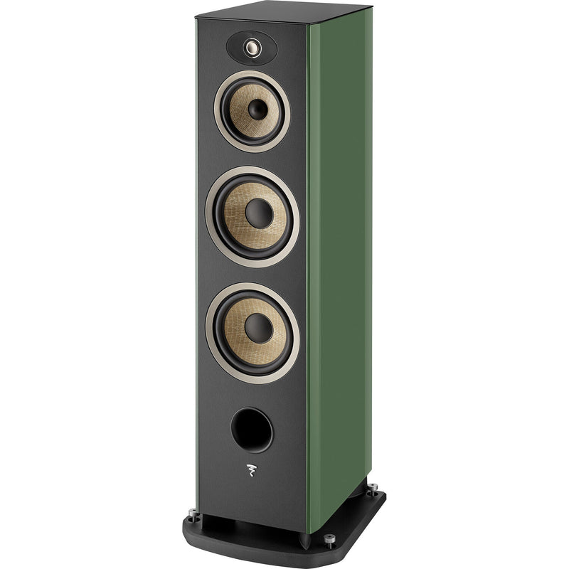 Focal Aria Evo X N4 Three-Way Floorstanding Speaker (High-Gloss Moss Green, Single)