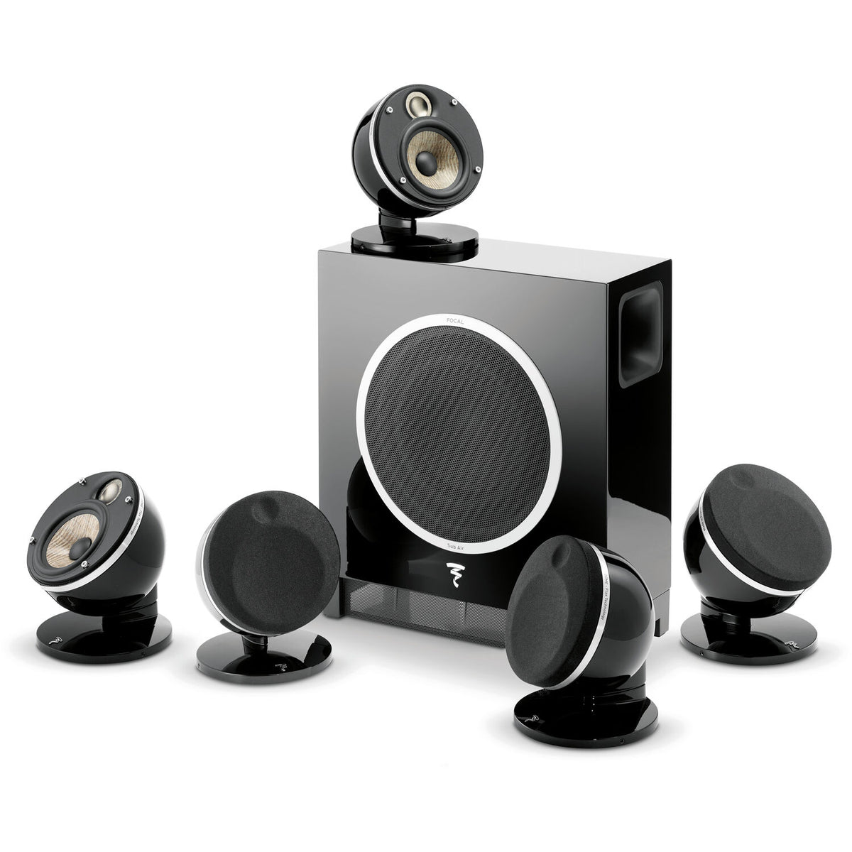 Focal Dôme Flax 5.1 Surround Sound System with Sub Air Wireless Subwoofer (Black)
