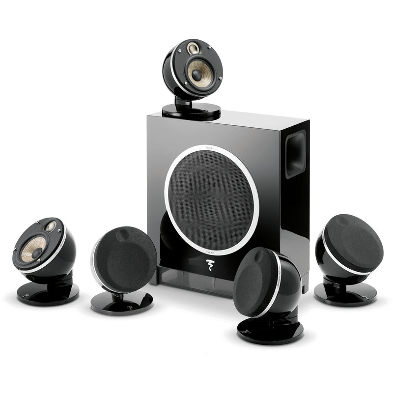Focal Dôme Flax 5.1 Surround Sound System with Sub Air Wireless Subwoofer (Black)