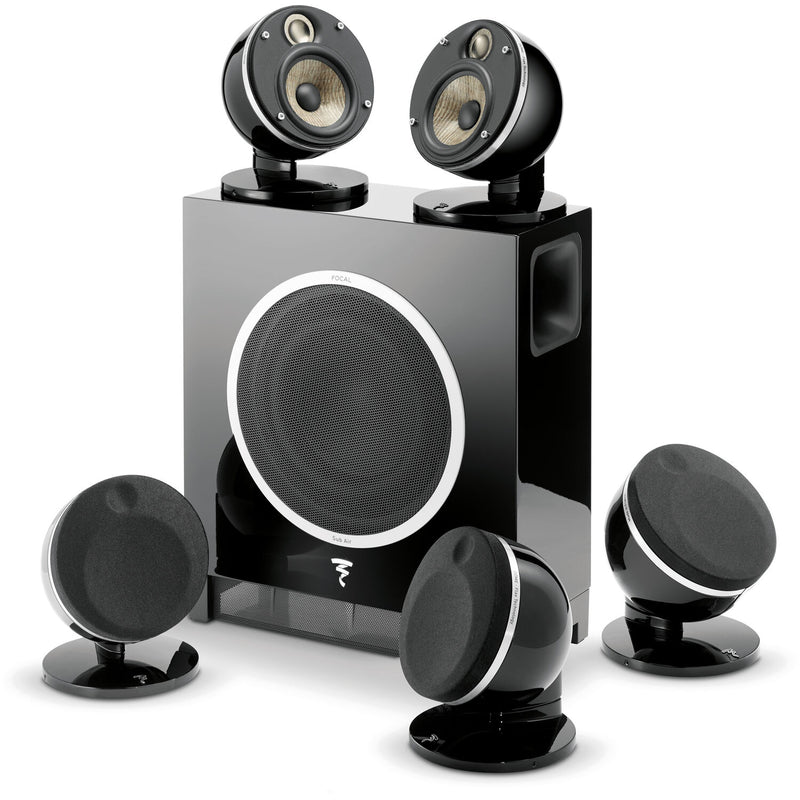 Focal Dôme Flax 5.1 Surround Sound System with Sub Air Wireless Subwoofer (Black)