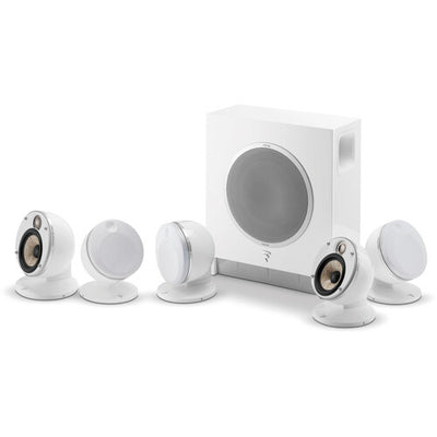 Focal D&#244;me Flax 5.1 Surround Sound System with Sub Air Wireless Subwoofer (White)