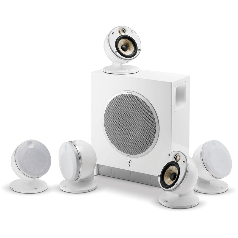 Focal Dôme Flax 5.1 Surround Sound System with Sub Air Wireless Subwoofer (White)