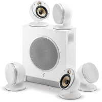 Focal Dôme Flax 5.1 Surround Sound System with Sub Air Wireless Subwoofer (White)