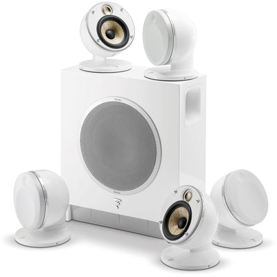 Focal D&#244;me Flax 5.1 Surround Sound System with Sub Air Wireless Subwoofer (White)