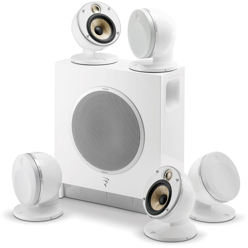 Focal Dôme Flax 5.1 Surround Sound System with Sub Air Wireless Subwoofer (White)