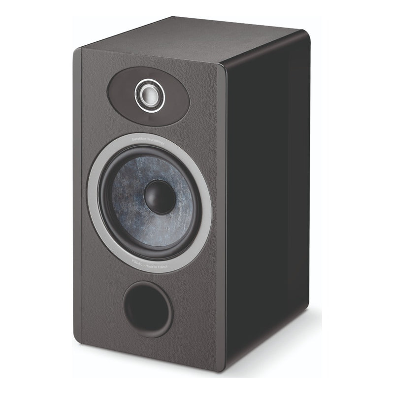 Focal Omada N1 2-Way Bookshelf Speaker (High-Gloss Black, Pair)